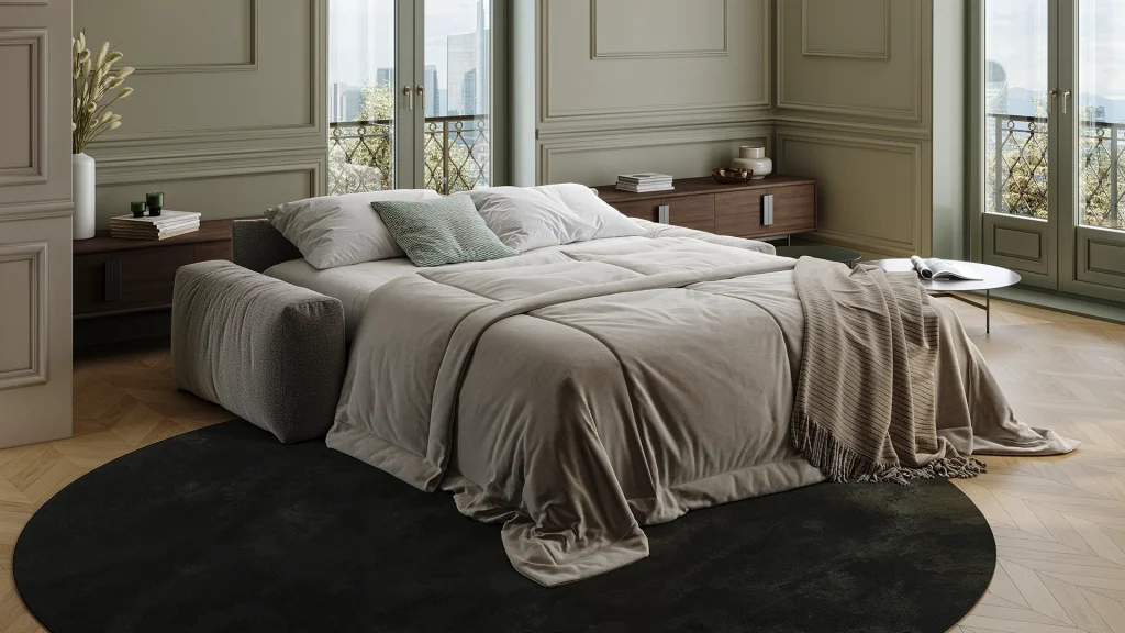 poltrona letto Brian aperto con materasso
